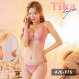 フラワーレースポイントビジューブラ&ショーツセット 勝負下着 フルバックショーツ | Tika | 詳細画像1