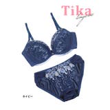 オンシアーローズ刺繍ポイントラウンドビジューブラ&ショーツセット | Tika | 詳細画像6