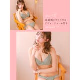 フラワーレース×ギャザーブラ&ショーツセット ガーリーランジェリー 勝負下着 | Tika | 詳細画像3