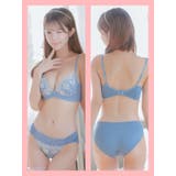 ホワイトフラワー刺繍×レースポイントビジューブラ＆ショーツセット 勝負下着 ガー… | Tika | 詳細画像5 