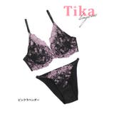 フラワー刺繍レースフルカップブラ&ショーツセット セクシーランジェリー 勝負下着 | Tika | 詳細画像6