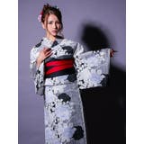 マルチカラーローズモノトーン浴衣3点セット 平帯 下駄 | Tika | 詳細画像2