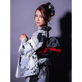 マルチカラーローズモノトーン浴衣3点セット 平帯 下駄 | Tika | 詳細画像4