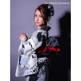 マルチカラーローズモノトーン浴衣3点セット 作り帯 下駄 | Tika | 詳細画像4