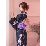 濃紺菖蒲柄浴衣3点セット 妖艶浴衣 粋浴衣 | Tika | 詳細画像2