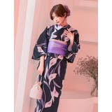 濃紺菖蒲柄浴衣3点セット 妖艶浴衣 粋浴衣 | Tika | 詳細画像4