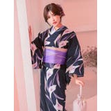 濃紺菖蒲柄浴衣3点セット 妖艶浴衣 粋浴衣 | Tika | 詳細画像6