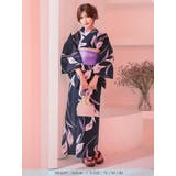 濃紺菖蒲柄浴衣3点セット 妖艶浴衣 粋浴衣 | Tika | 詳細画像7