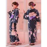 濃紺菖蒲柄浴衣3点セット 妖艶浴衣 粋浴衣 | Tika | 詳細画像8