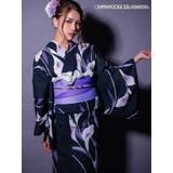 濃紺菖蒲柄浴衣3点セット レディース浴衣 作り帯 | Tika | 詳細画像2