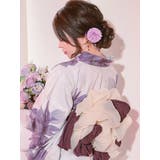 下がりビジュー×ニュアンスカラーフラワーヘアアクセサリー3点セット 浴衣小物 | Tika | 詳細画像2