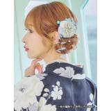 下がりフラワー×バタフライクリップヘアアクセサリー5点セット 浴衣小物 Uピン | Tika | 詳細画像1