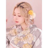 下がりフラワー×バタフライクリップヘアアクセサリー5点セット 浴衣小物 Uピン | Tika | 詳細画像2
