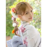 垂れパールダリア×カラフルマムヘアアクセサリー8点セット 浴衣小物 Uピン | Tika | 詳細画像1