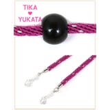 クリスタルビジュー付きトンボ玉飾り帯紐 浴衣小物 和装小物 | Tika | 詳細画像3