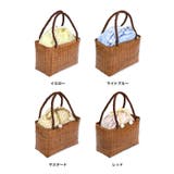 ロープハンドル竹素材編み込み巾着バッグ スクエアバッグ かごバッグ | Tika | 詳細画像10