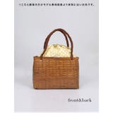 ロープハンドル竹素材編み込み巾着バッグ スクエアバッグ かごバッグ | Tika | 詳細画像11