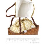 ロープハンドル竹素材編み込み巾着バッグ スクエアバッグ かごバッグ | Tika | 詳細画像14