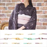 アンティークパープル | オーロラキューブ×パールパーツ飾り帯紐 浴衣小物 浴衣帯紐 | Tika