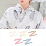 クリーム | フラワー総レース×縁取りパール飾りつけ衿 重ね衿 浴衣小物 | Tika