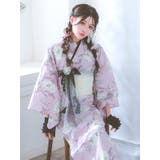 ブラック | フラワーモチーフ×チュールリボンクリップ 浴衣小物 和装小物 | Tika