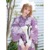 ホワイト | フラワーモチーフ×チュールリボンクリップ 浴衣小物 和装小物 | Tika