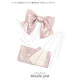 メタリックピンク | Tika メタリックラメワッシャー簡単作り帯単体 1点セット | Tika
