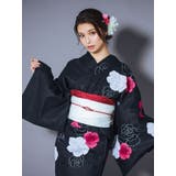 Tika 艶めく黒地に咲き誇るモダン薔薇浴衣2点セット 浴衣 | Tika | 詳細画像4 