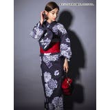 濃紺×多種グラデーションフラワー浴衣3点セット 作り帯 下駄 | Tika | 詳細画像5 