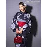 濃紺×多種グラデーションフラワー浴衣3点セット 作り帯 下駄 | Tika | 詳細画像6 