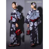 濃紺×多種グラデーションフラワー浴衣3点セット 作り帯 下駄 | Tika | 詳細画像8 