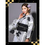 モノトーンローズ×変わり縞ゆかた3点セット 浴衣セット レディース浴衣 | Tika | 詳細画像2