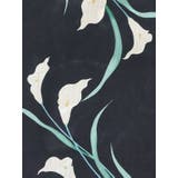 菖蒲＆リーフ濃紺地浴衣3点セット 平帯 下駄 | Tika | 詳細画像10 