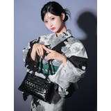 Tika 粋モダン市松牡丹兵児帯浴衣2点セット 浴衣 | Tika | 詳細画像2 