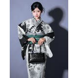 Tika 粋モダン市松牡丹兵児帯浴衣2点セット 浴衣 | Tika | 詳細画像3 