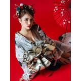 マルチカラーローズ柄花魁浴衣5点セット 浴衣 平帯 | Tika | 詳細画像2