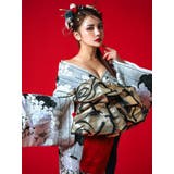 マルチカラーローズ柄花魁浴衣5点セット 浴衣 平帯 | Tika | 詳細画像3
