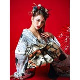 マルチカラーローズ柄花魁浴衣5点セット 浴衣 平帯 | Tika | 詳細画像5