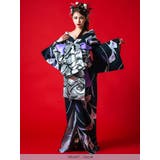 濃紺菖蒲柄花魁浴衣5点セット 浴衣 平帯 | Tika | 詳細画像6