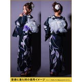 濃紺菖蒲柄花魁浴衣5点セット 浴衣 平帯 | Tika | 詳細画像9