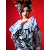 清涼カラー水彩百合柄花魁浴衣5点セット 浴衣 兵児帯 | Tika | 詳細画像4