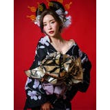 クラシカルモノトーン菖蒲柄花魁浴衣5点セット 浴衣 平帯 | Tika | 詳細画像2