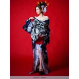 濃紺×多種グラデーションフラワー柄花魁浴衣5点セット 浴衣 平帯 | Tika | 詳細画像5