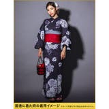 濃紺×多種グラデーションフラワー柄花魁浴衣5点セット 浴衣 平帯 | Tika | 詳細画像7