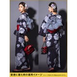 濃紺×多種グラデーションフラワー柄花魁浴衣5点セット 浴衣 平帯 | Tika | 詳細画像8