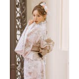 フェミニンホワイトフラワーワンピース浴衣3点セット 二部式浴衣 キャミワンピース | Tika | 詳細画像6
