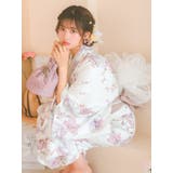 水彩フラワーデザインワンピース浴衣3点セット 羽織 ワンピース | Tika | 詳細画像6
