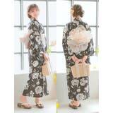モノトーンヴィンテージフラワーワンピース浴衣3点セット 羽織 ワンピース | Tika | 詳細画像8