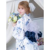水彩ニュアンスフラワー柄ワンピース浴衣3点セット sweet浴衣 ガーリー浴衣 | Tika | 詳細画像6