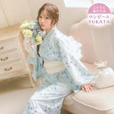 ニュアンスフラワーデザインワンピース浴衣3点セット 羽織 ワンピース | Tika | 詳細画像1